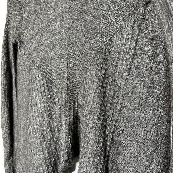 Helmut Lang Draped Cardigan Size Small Sweater Alpaca Silk Blend Gray Brown - Picture 5 of 9